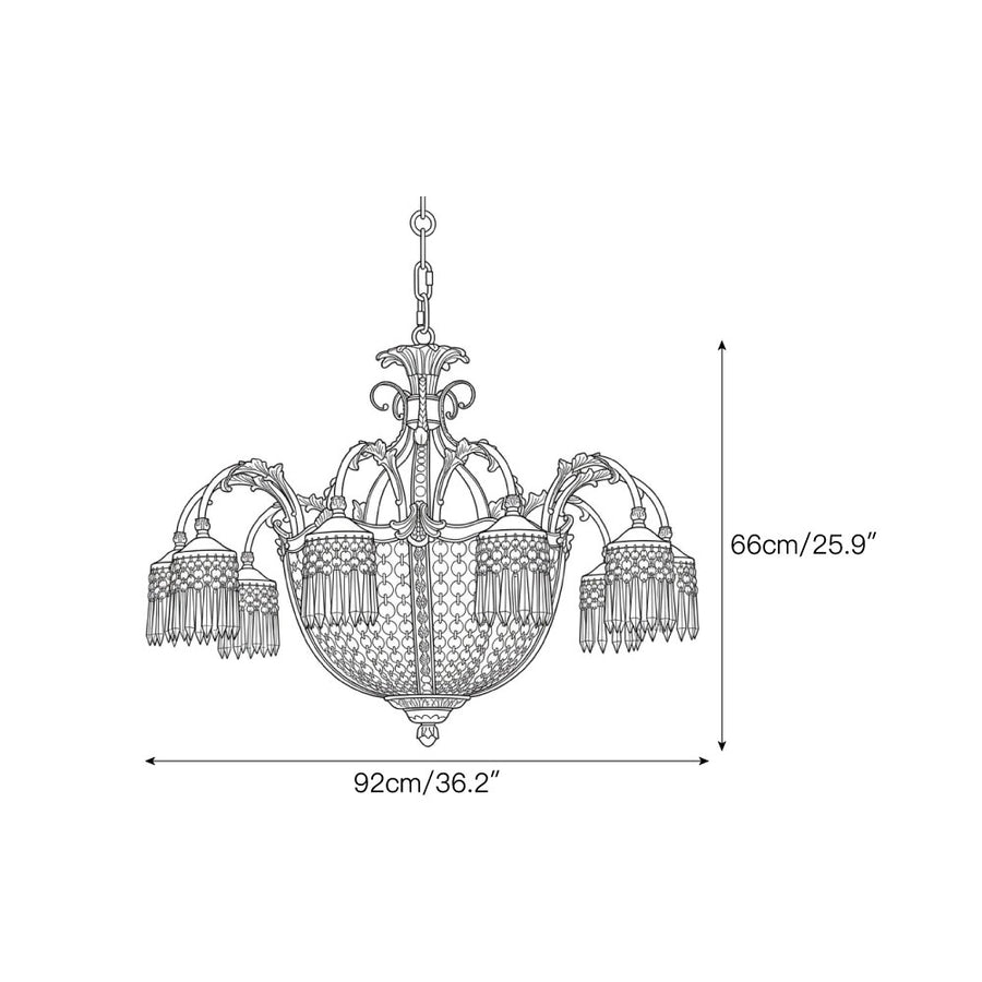 Lampadario in cristallo Vivienne — Dimension drawings 1