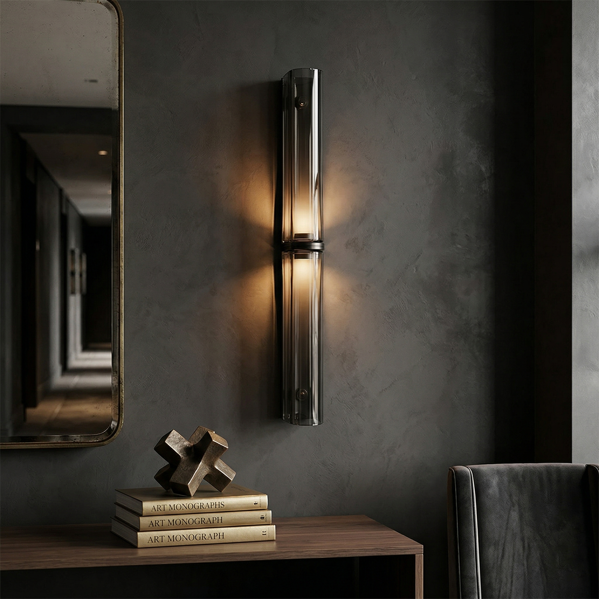 Arched Glass Tube Wall Sconce