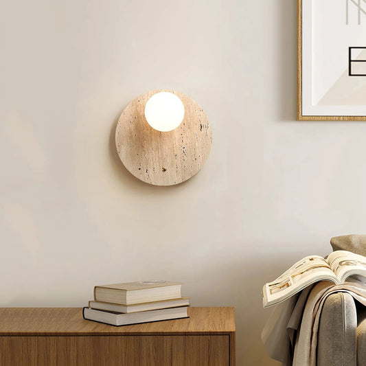 Wabi Travertine Wall Lamp