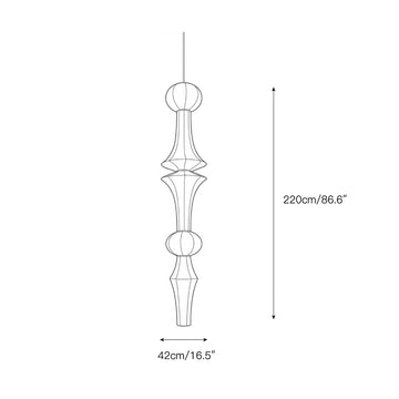 Washi Paper E Pendant Lamp – detail 7 — Dimension drawings 5