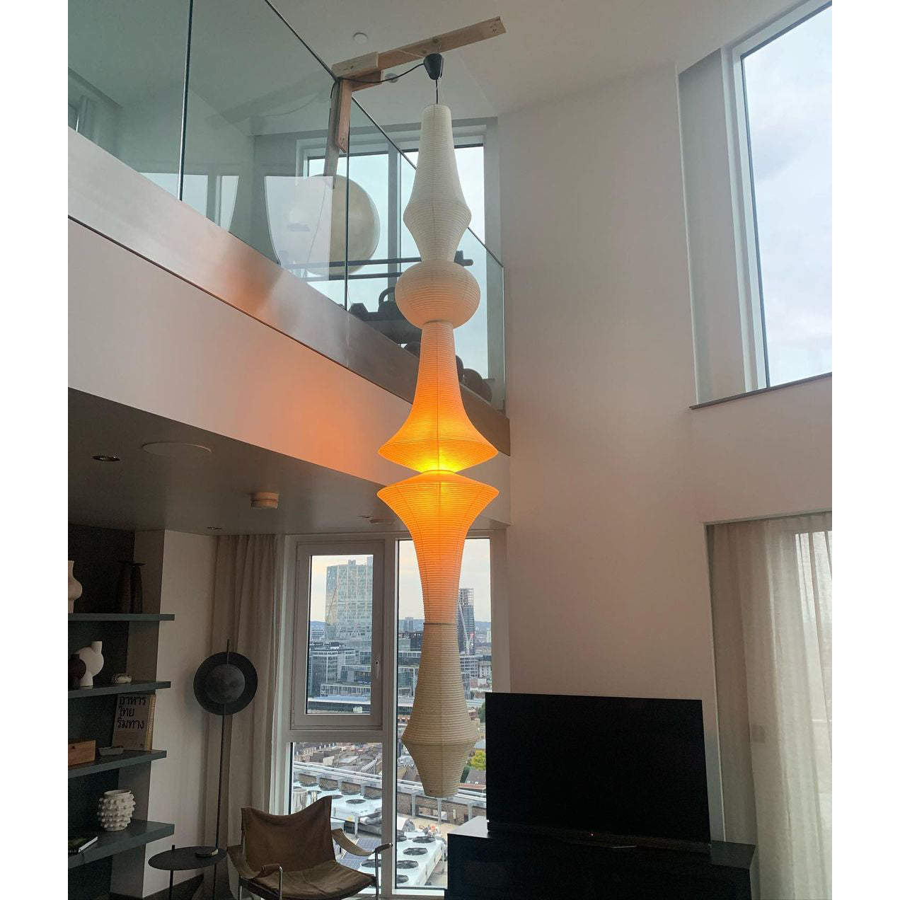 Washi Paper E Pendant Lamp