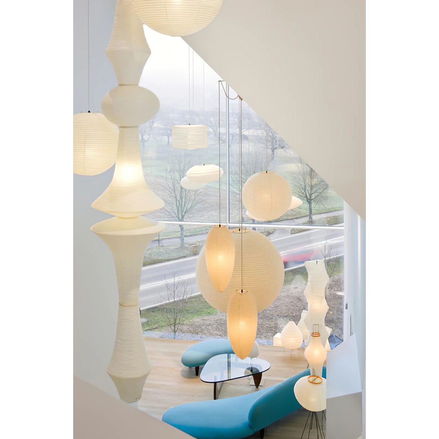 Washi Paper E Pendant Lamp