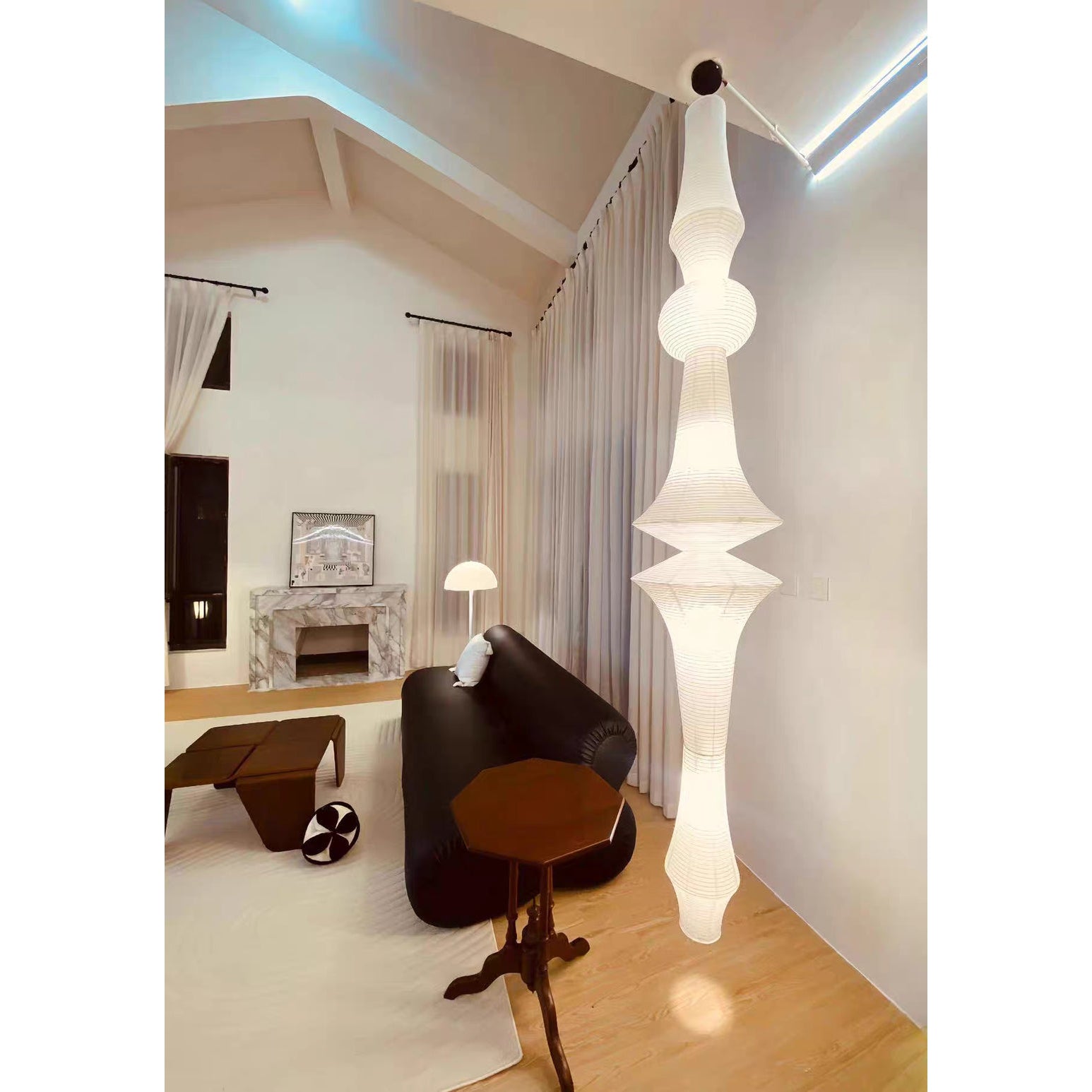 Washi Paper E Pendant Lamp