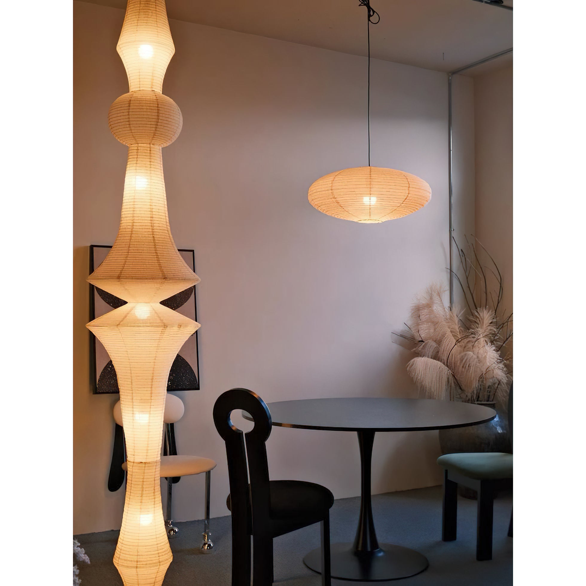 Washi Paper E Pendant Lamp