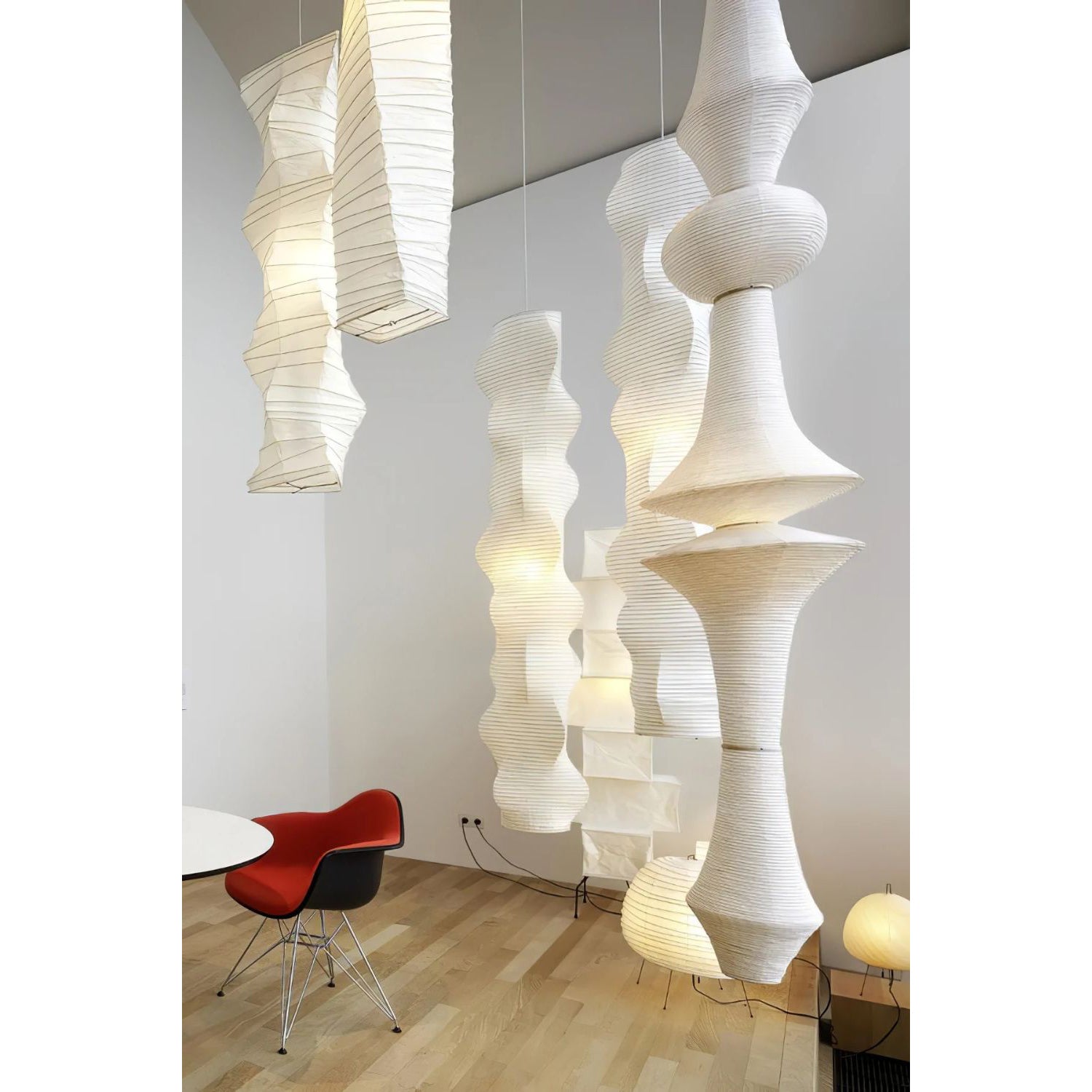 Washi Paper E Pendant Lamp