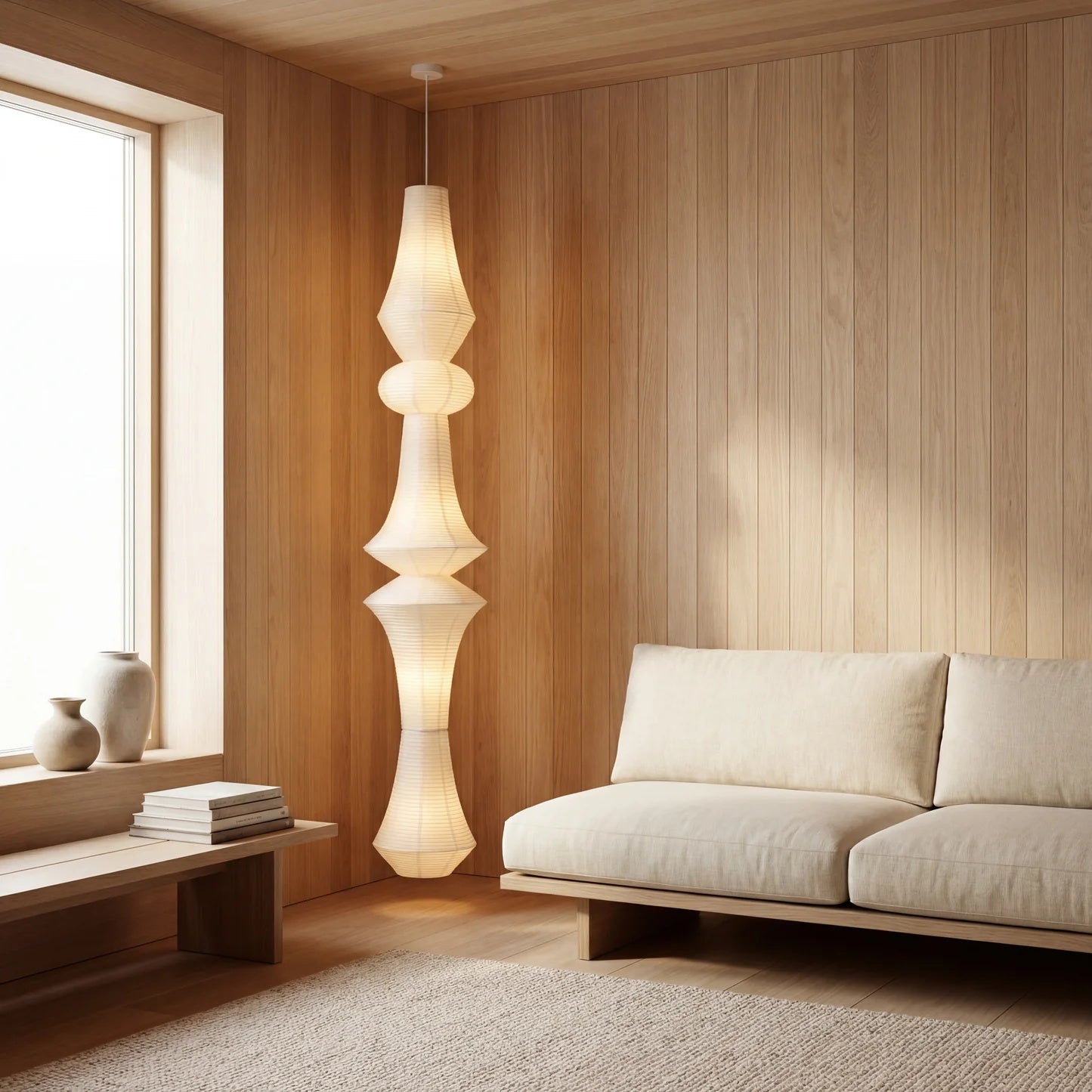 Washi Paper E Pendant Lamp