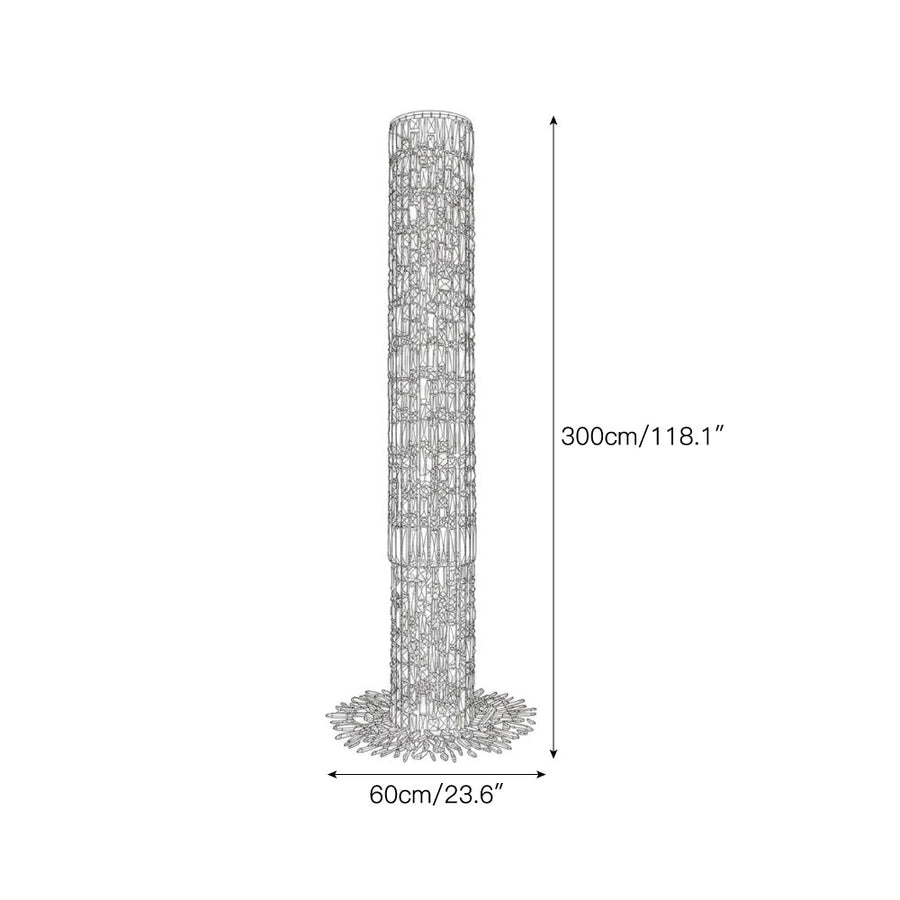 Waterfall Pillar Crystal Chandelier – detail 5 — Dimension drawings 3