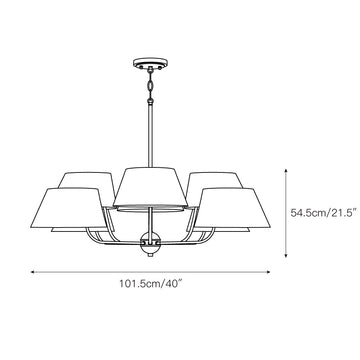 Welsley Chandelier – detail 5 — Dimension drawings 3