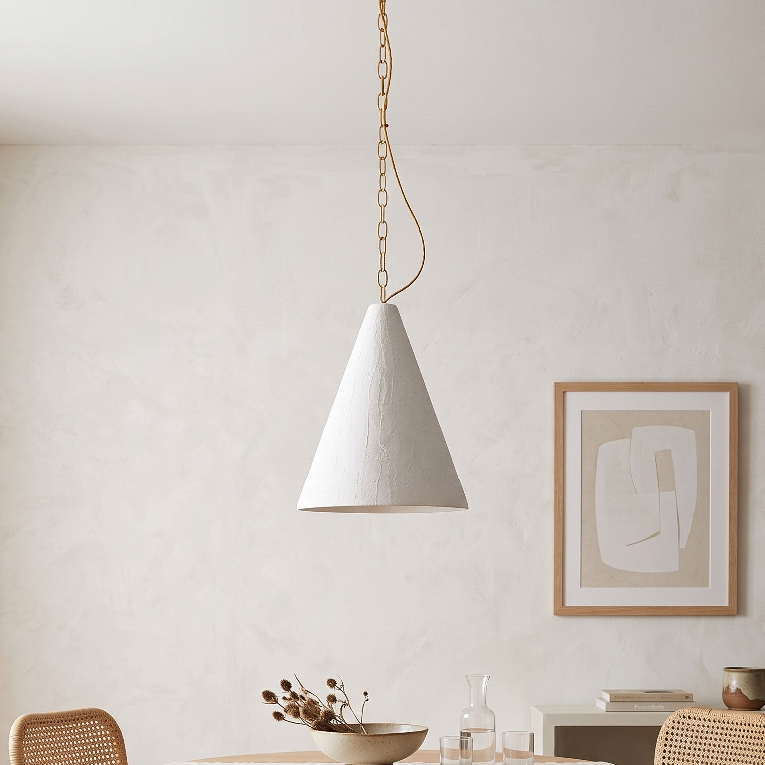 White Plaster Pendant Lamp