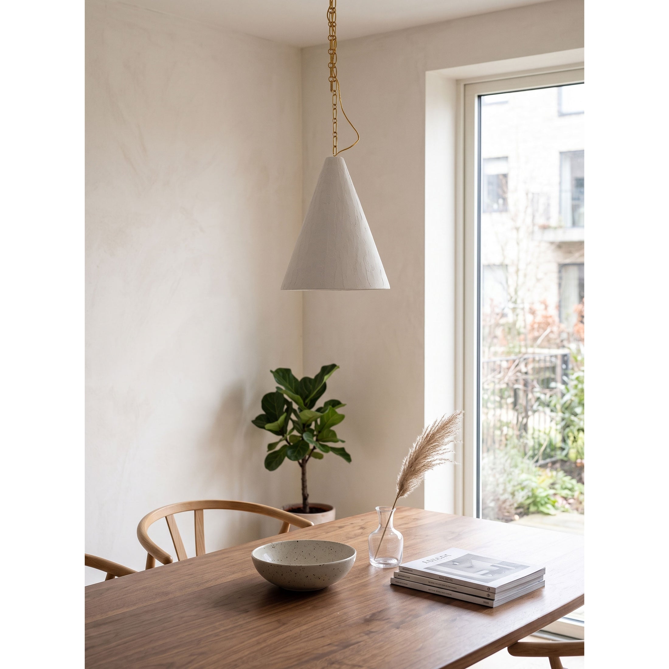 White Plaster Pendant Lamp