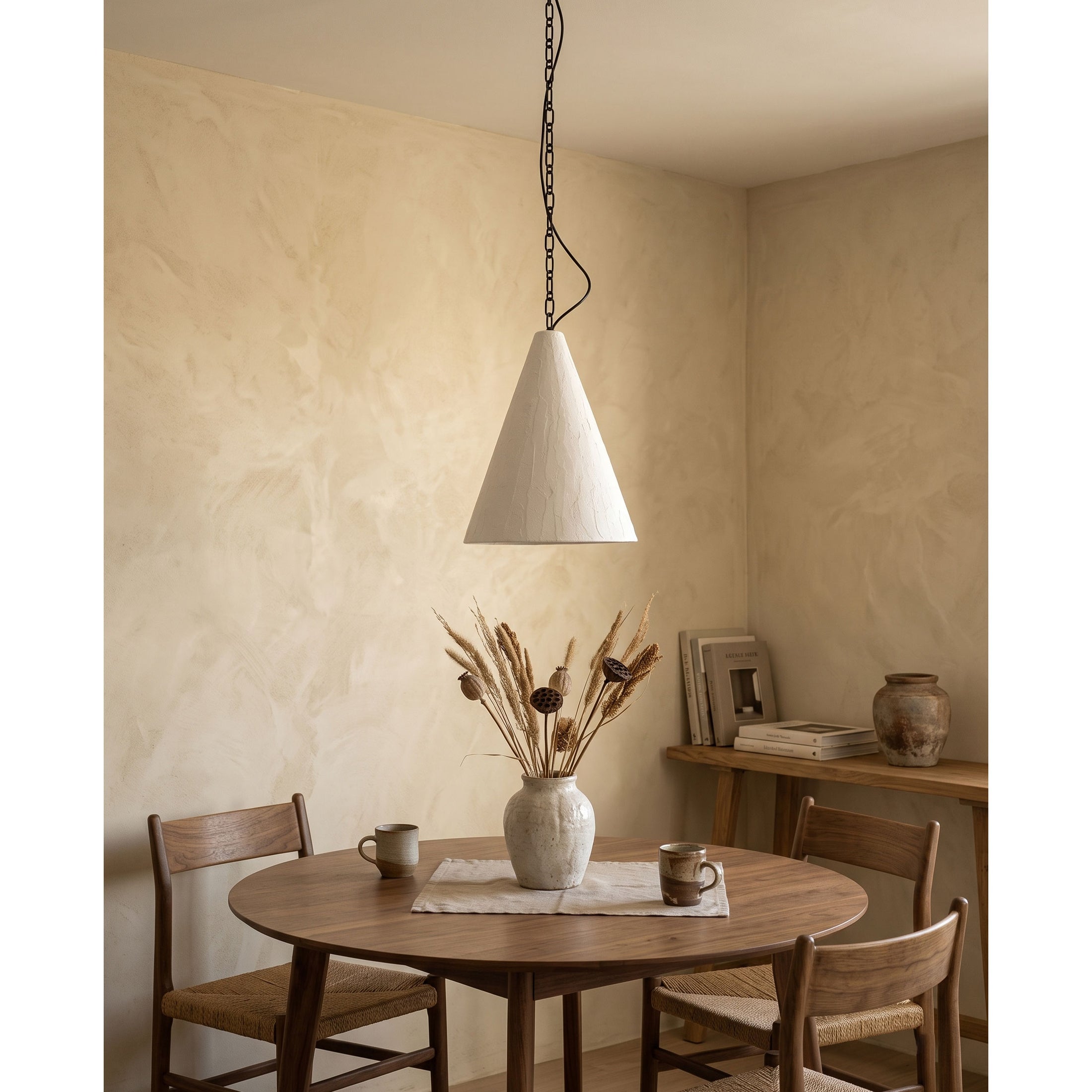 White Plaster Pendant Lamp