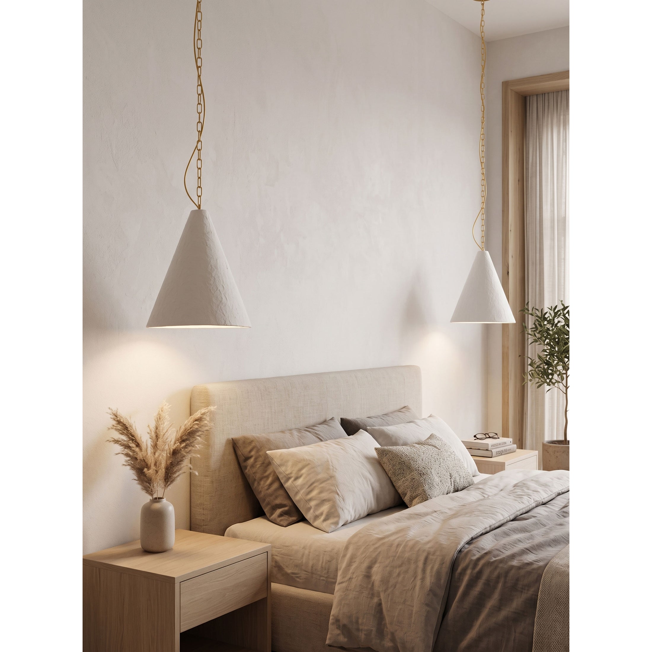White Plaster Pendant Lamp