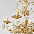 Bild in Galerie-Betrachter laden, White Rose Crystal Chandelier
