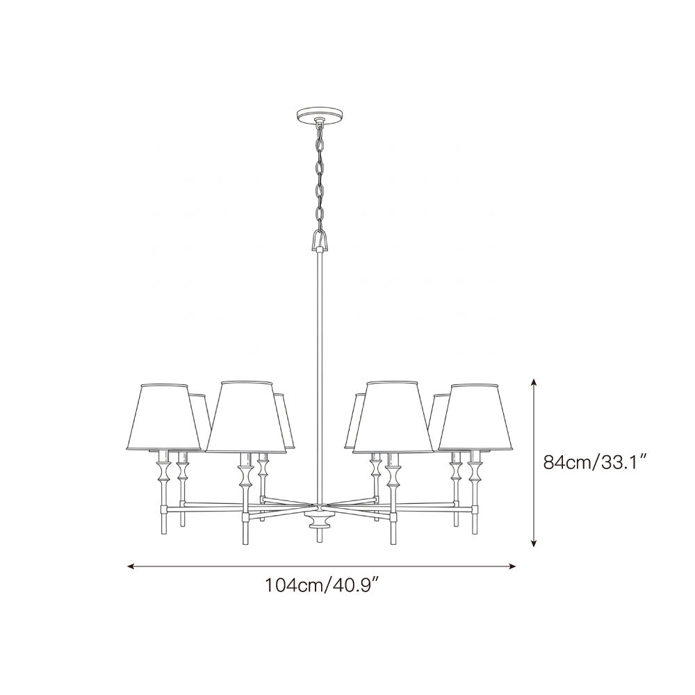 Whitney Brass Chandelier