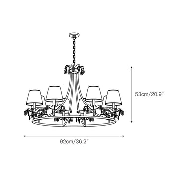 Whitney Chandelier – detail 3 — Dimension drawings 1