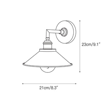 Whizzer Wall Lamp – detail 3 — Dimension drawings 1