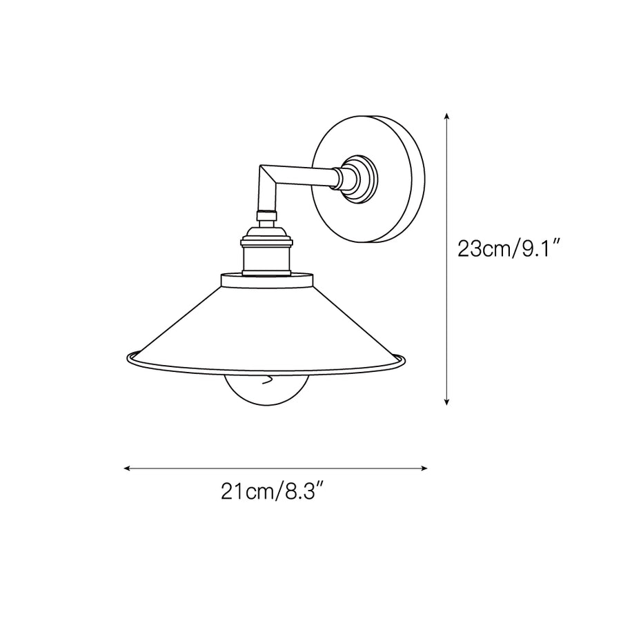 Whizzer Wall Lamp – detail 3 — Dimension drawings 1