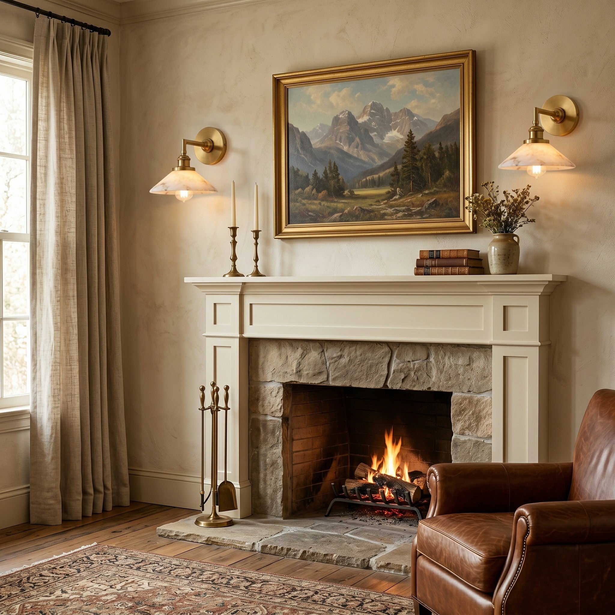 Whizzer Alabaster Wall Sconce
