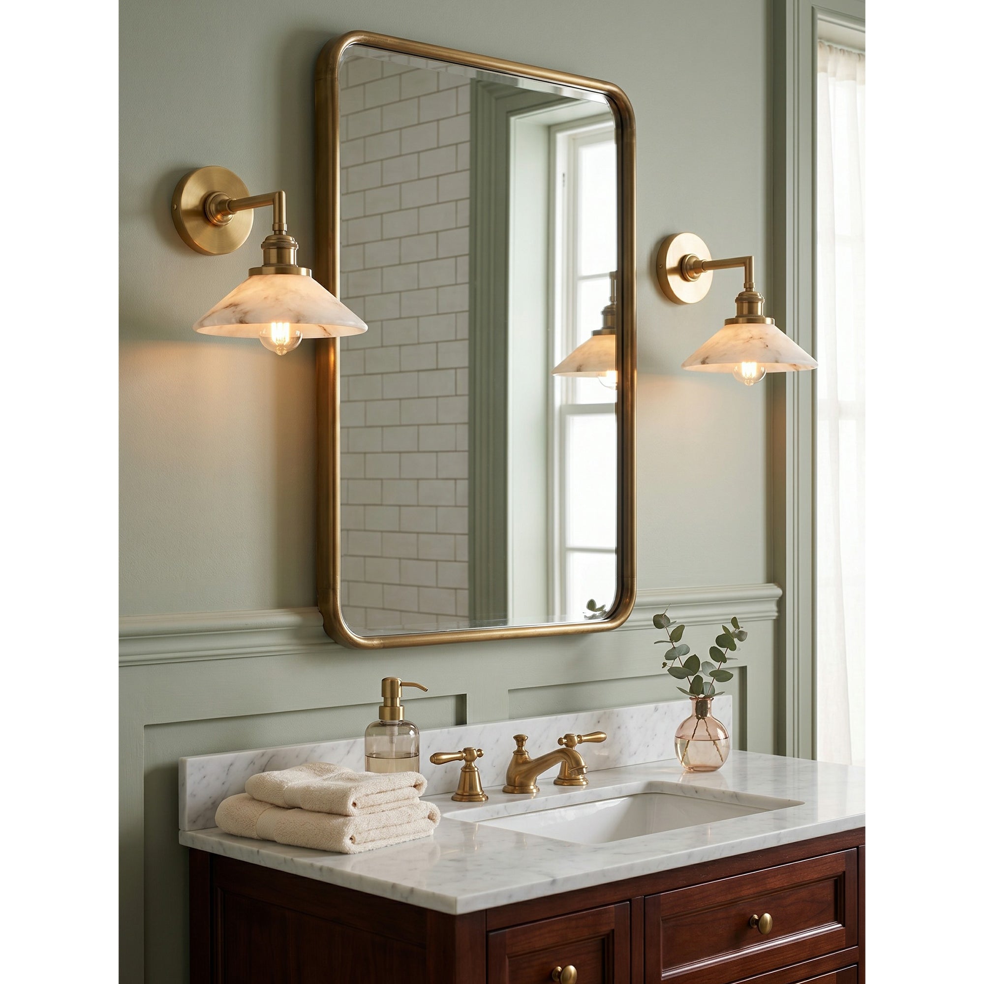 Whizzer Alabaster Wall Sconce