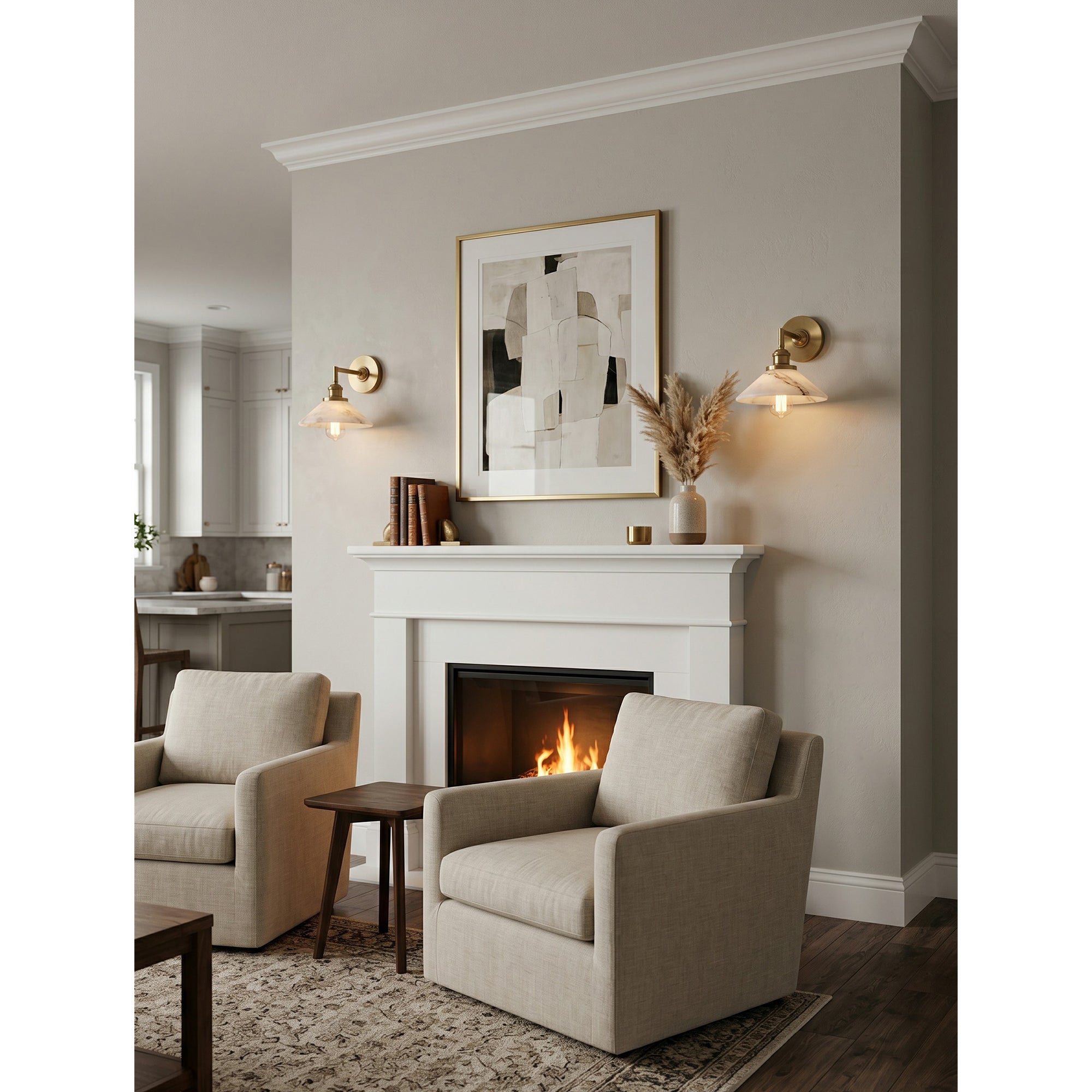 Whizzer Alabaster Wall Sconce