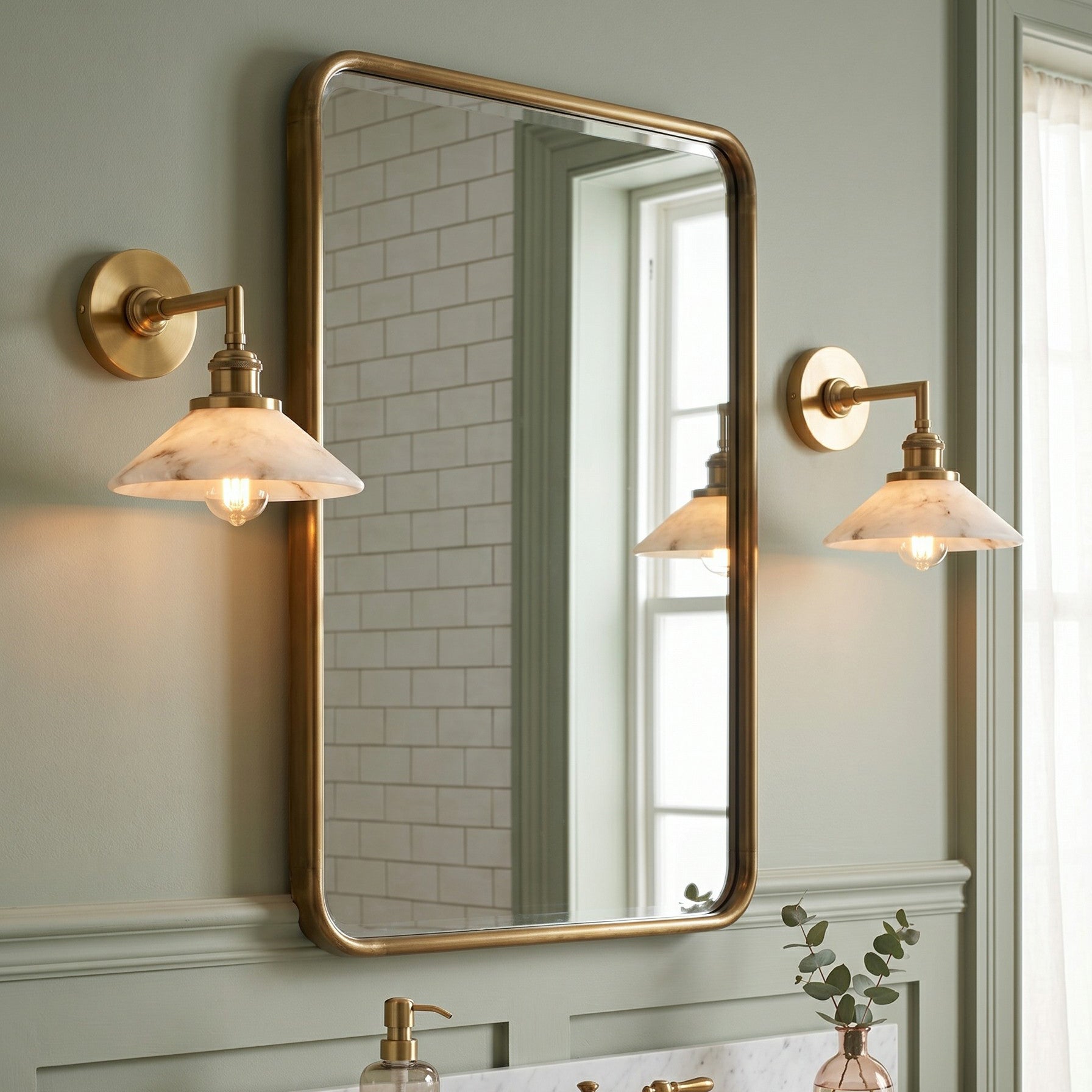 Whizzer Alabaster Wall Sconce