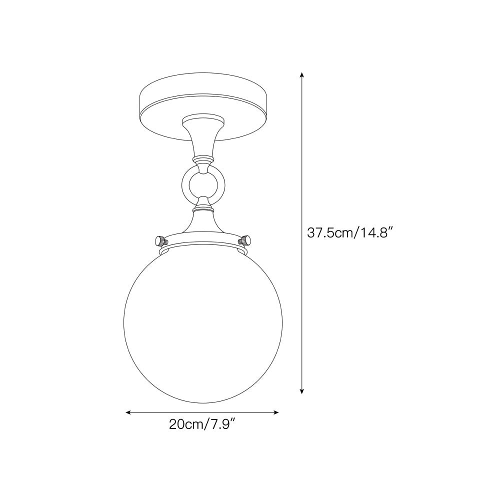 Wildwood Alabaster Semi-Flush Mount