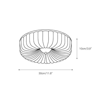 Willa Glass Flush Mount Ceiling Light – detail 3 — Dimension drawings 1