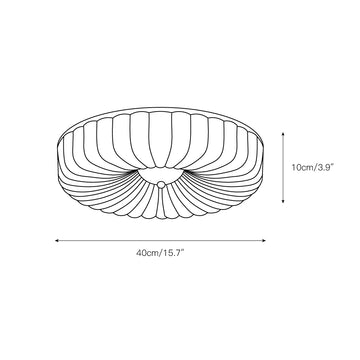 Willa Glass Flush Mount Ceiling Light – detail 4 — Dimension drawings 2