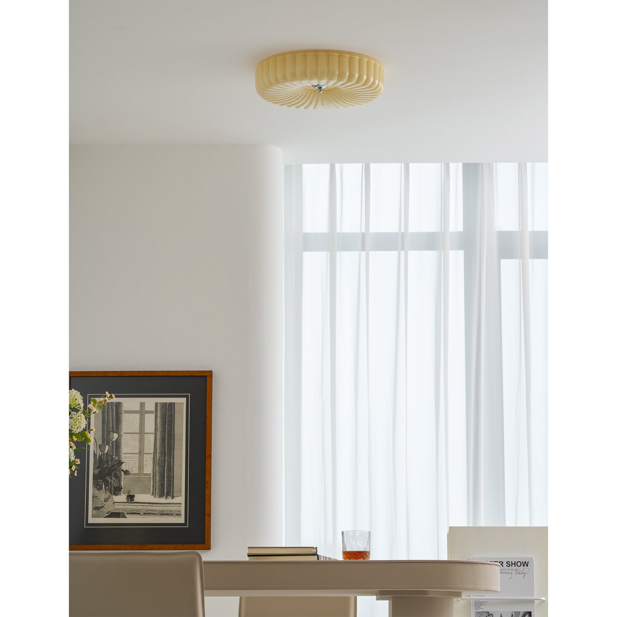 Willa Glass Flush Mount Ceiling Light