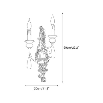 Windsor Wall Sconce – detail 4 — Dimension drawings 2