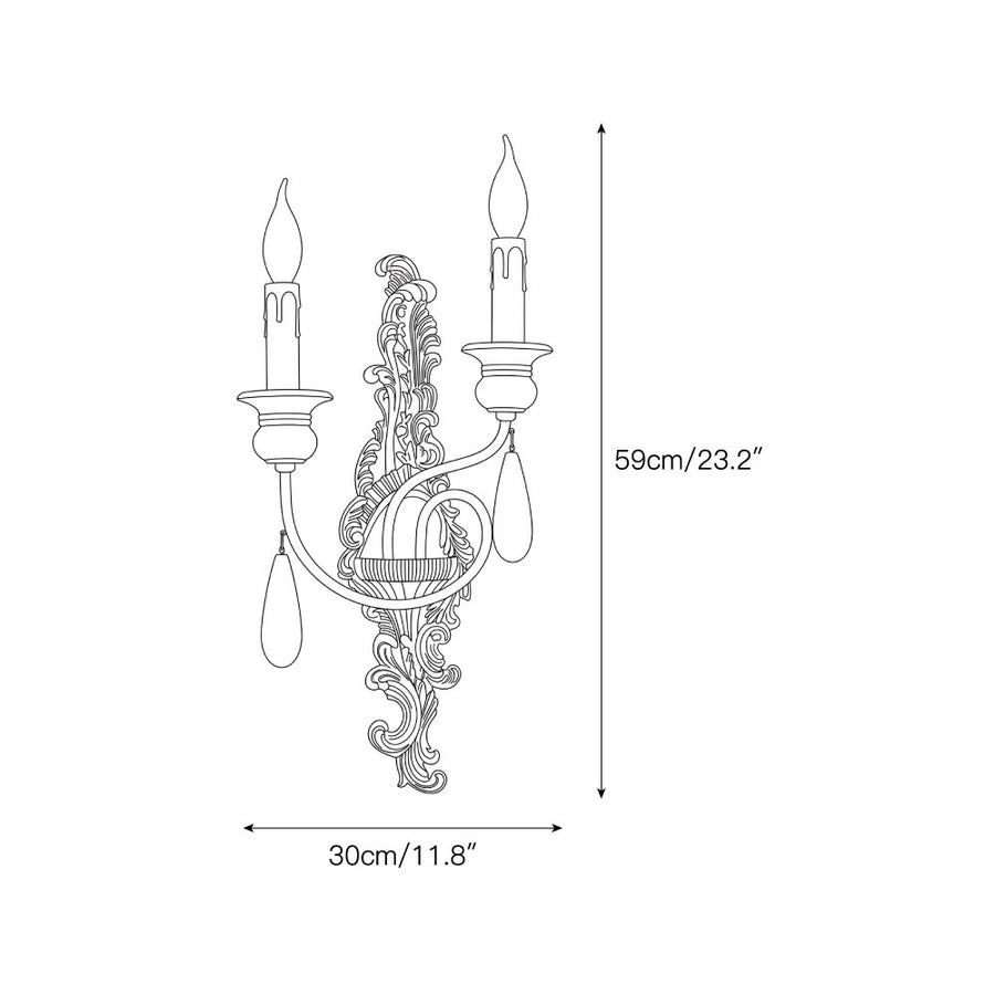 Windsor Wall Sconce – detail 4 — Dimension drawings 2