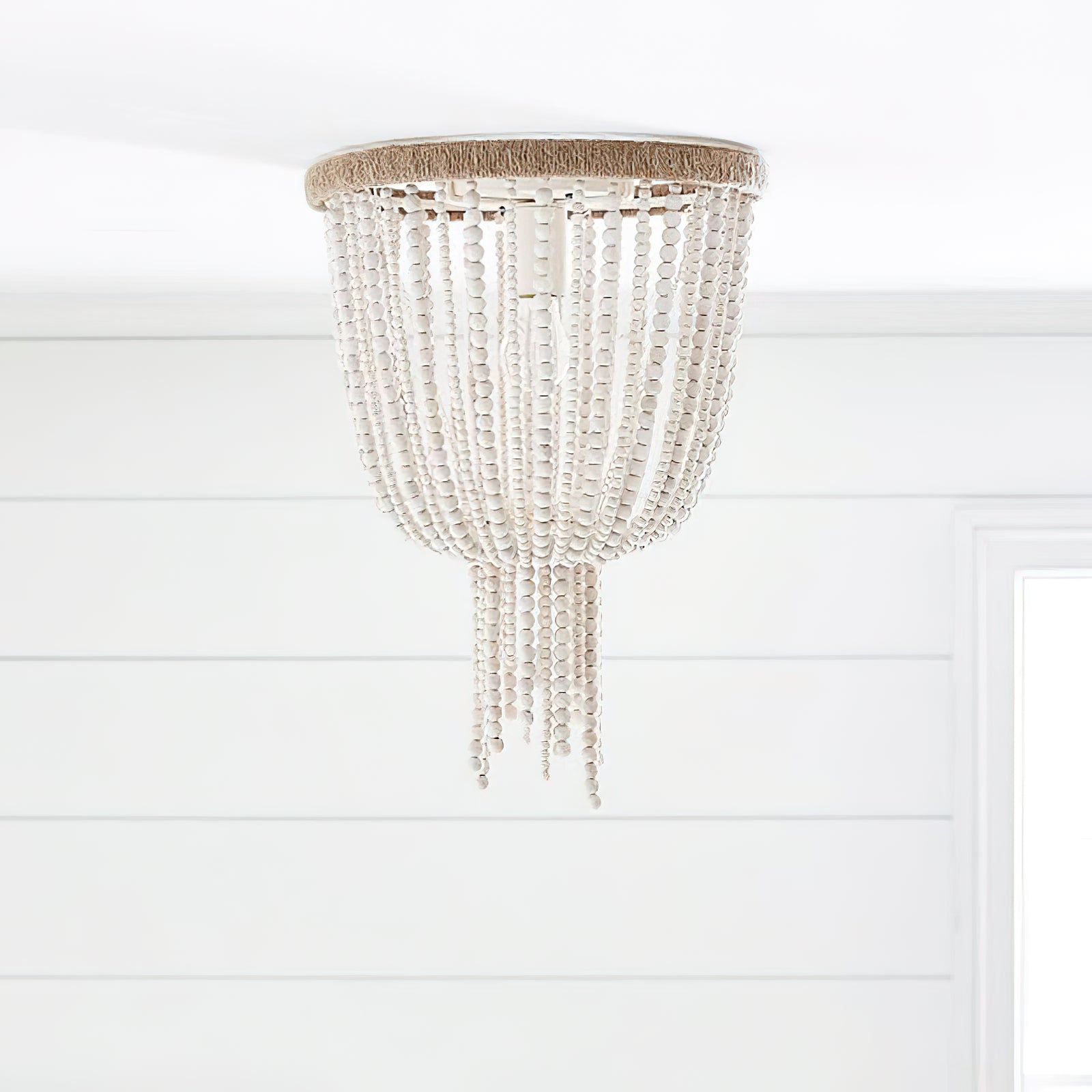 Wood Beaded Teen Ceiling Lamp