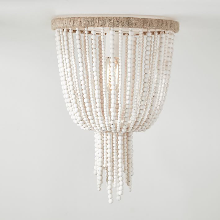 Wood Beaded Teen Ceiling Lamp