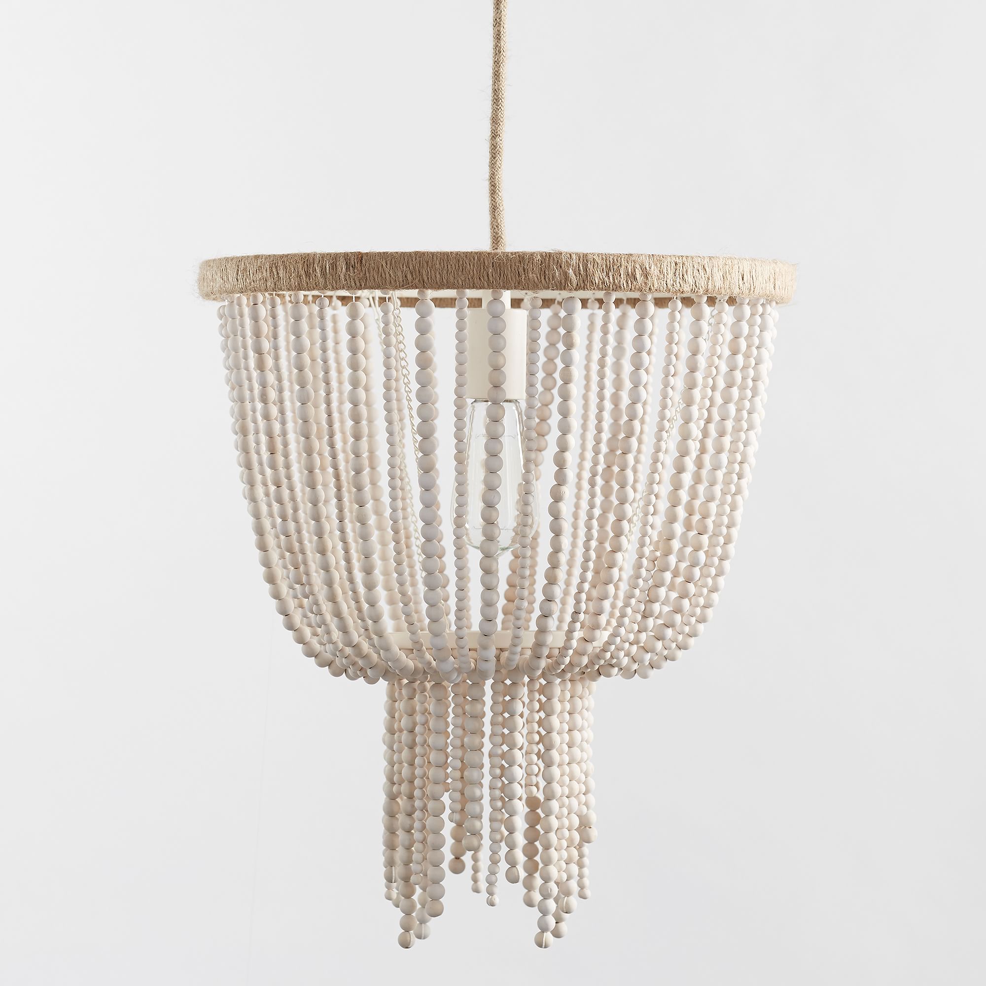 Lustre en perles de bois pour adolescents