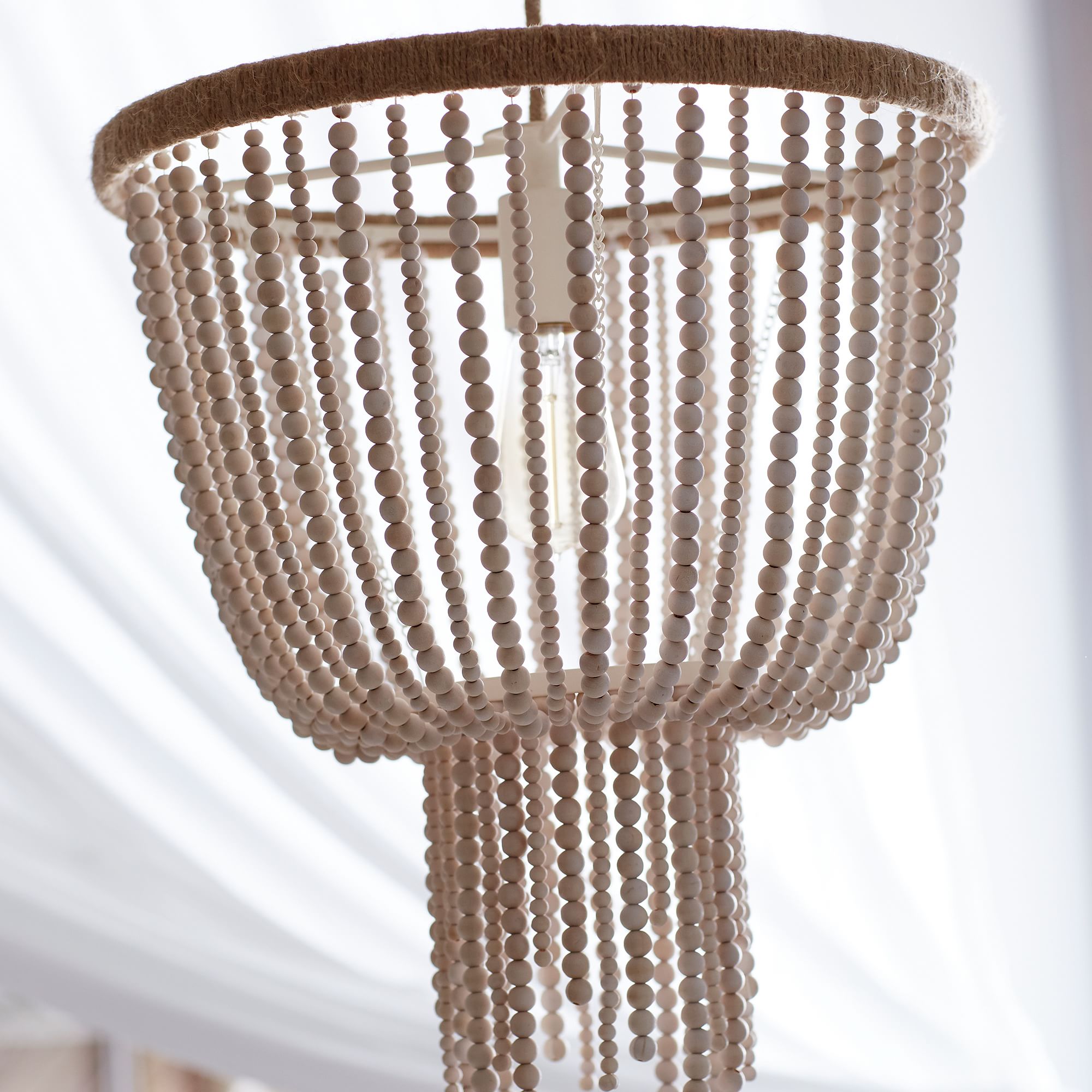 Wood Beaded Teen Chandelier