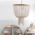 Bild in Galerie-Betrachter laden, Wood Beaded Teen Chandelier
