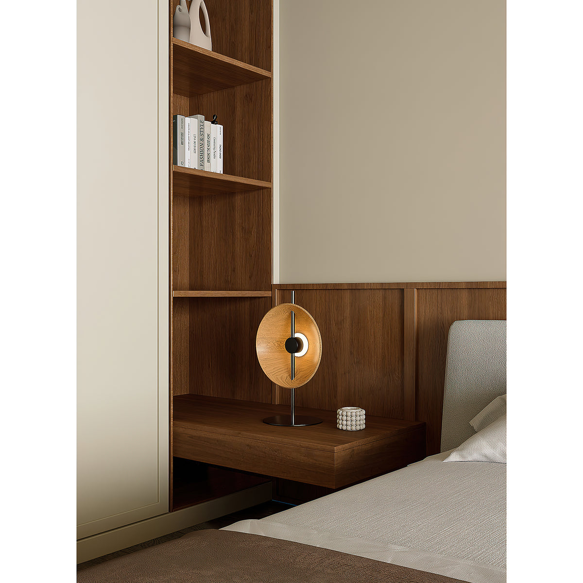 Wood Disc Table Lamp – detail 4