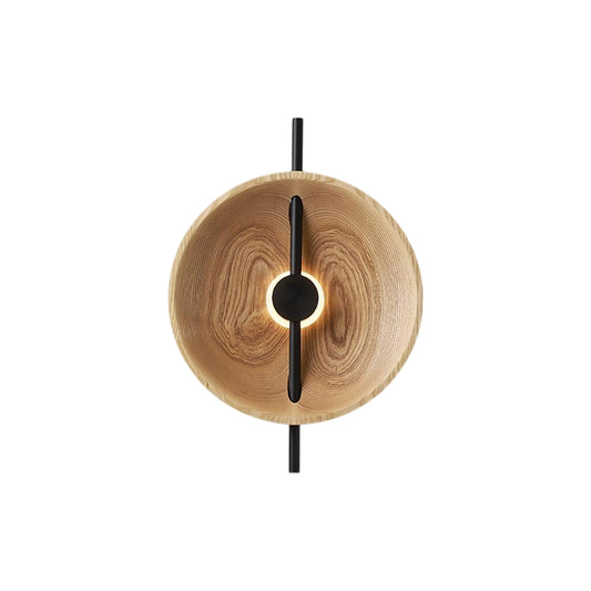 Wood Disc Wall Lamp