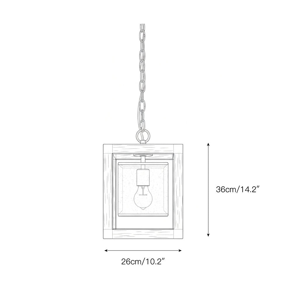 Wooden Globe Pendant Lamp