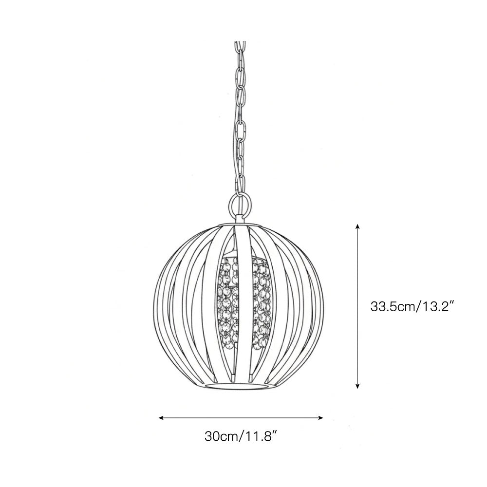 Wooden Globe Pendant Lamp