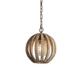 Load image into Gallery viewer, Wooden Globe Pendant Lamp
