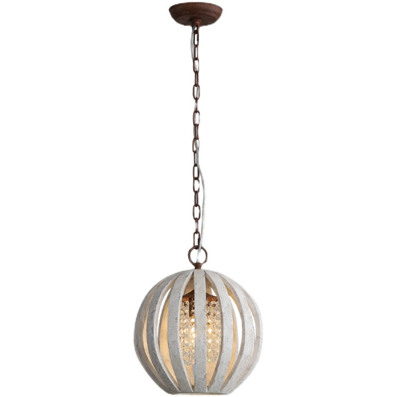 Wooden Globe Pendant Lamp