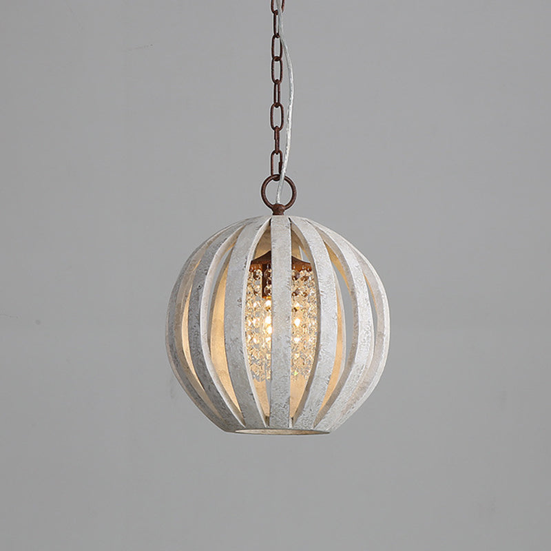 Wooden Globe Pendant Lamp