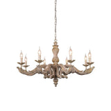 Lustre Colonne Romaine en Bois
