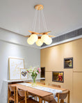 Load image into Gallery viewer, Wooden Star With Glass Chandelier
