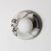 Orli White Marble Sconce