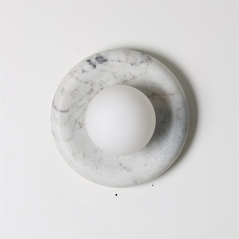 Orli White Marble Sconce