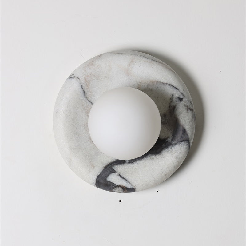 Orli White Marble Sconce