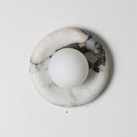 Orli White Marble Sconce