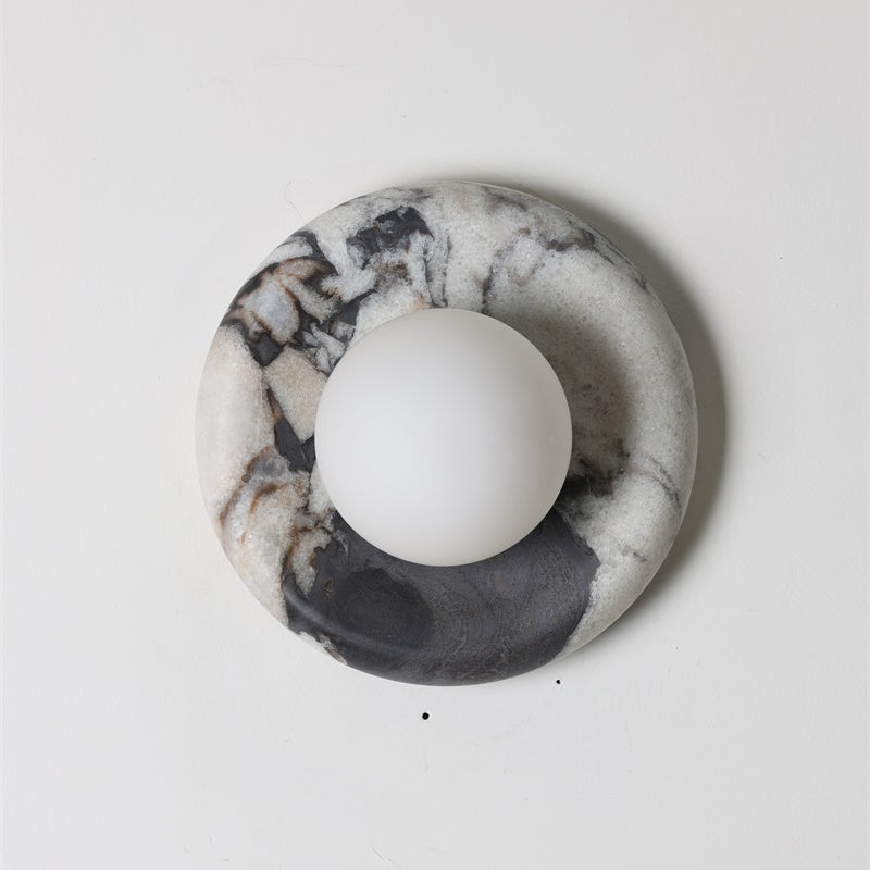 Orli White Marble Sconce